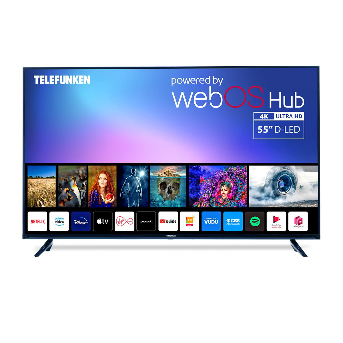 TELEFUNKEN N18 55" SMART TV UltraSlim Frameless Design 4k UHD DLED SMART TV with WebOS