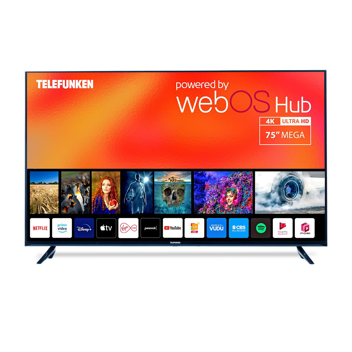 TELEFUNKEN N18 75" SMART TV UltraSlim Frameless Design 4k UHD DLED SMART TV with WebOS