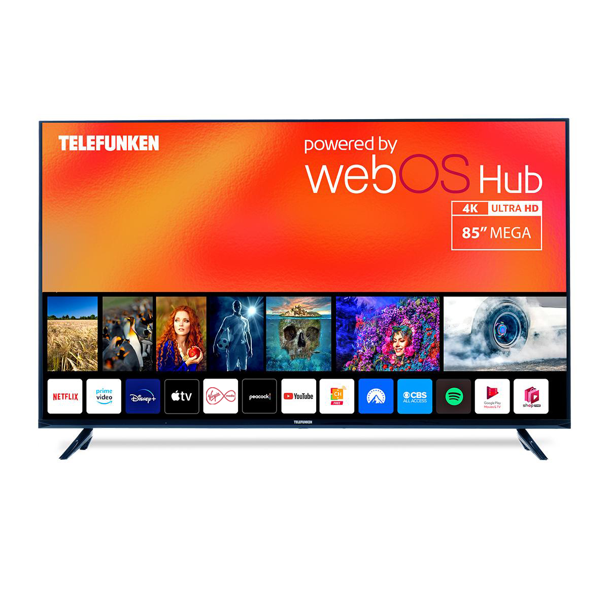 TELEFUNKEN N18 85" SMART TV UltraSlim Frameless Design 4k UHD DLED SMART TV with WebOS